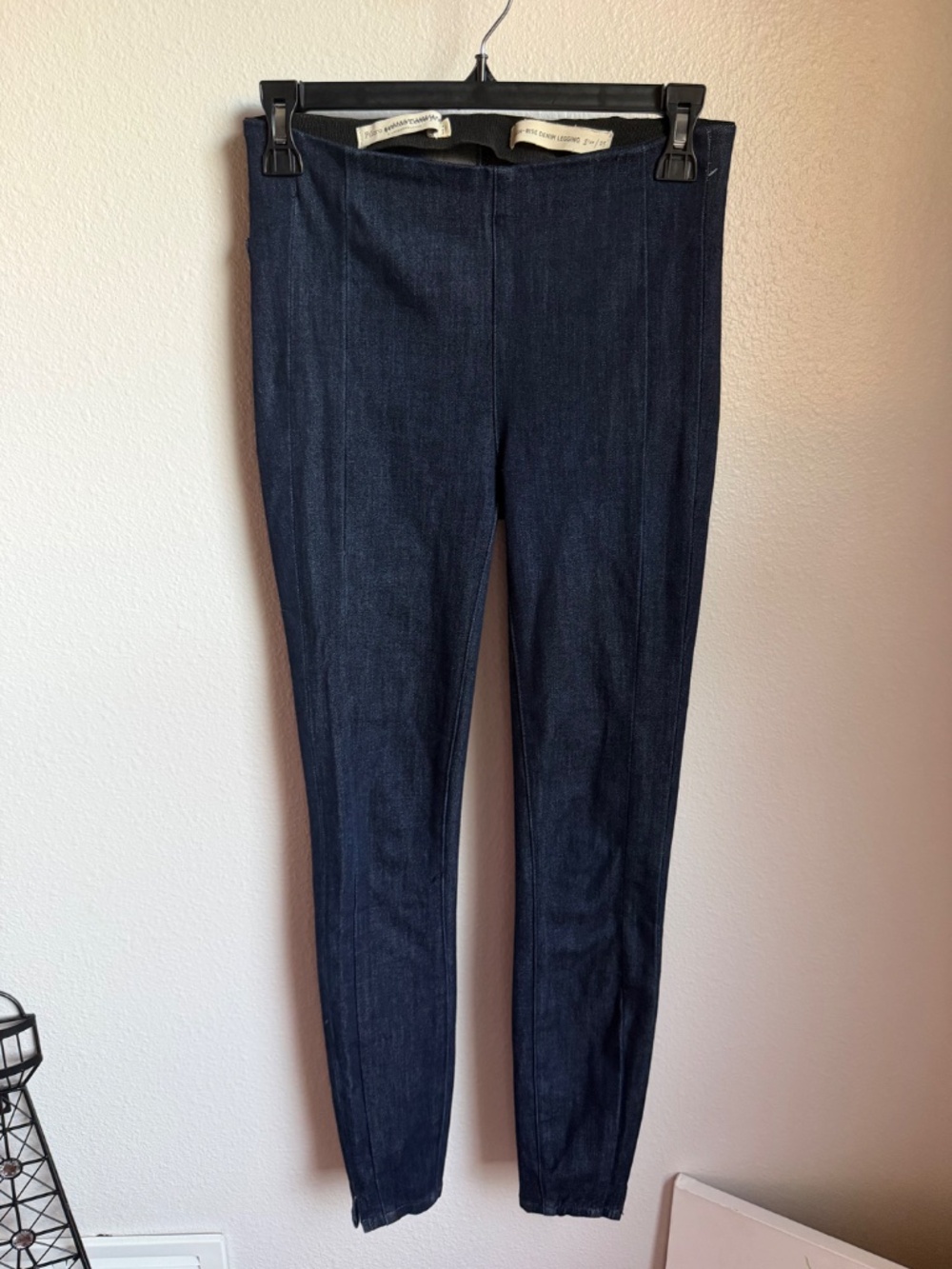 Pilcro High-Rise Performance Denim Leggings Denim Dark Sz 25 - Picture 5 of 13